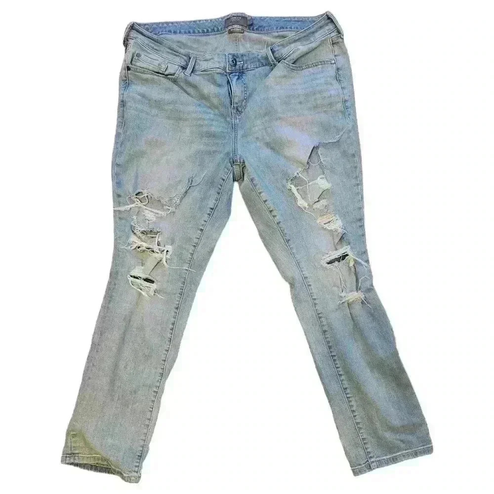 Torrid Perfect Boyfriend Straight Vintage Stretch Mid-Rise Jean 18R